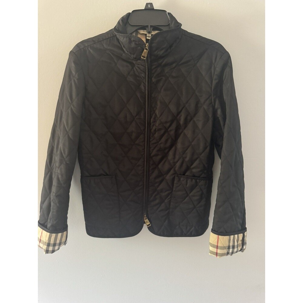 Burberry Black Quilted Jacket with Vintage Check Lining - Picture 4 of 9